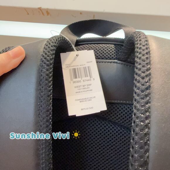 NWT Coach Men's Waist Backpack Signature Canvas Surf Print CBI31 Charcoal - Picture 3 of 10